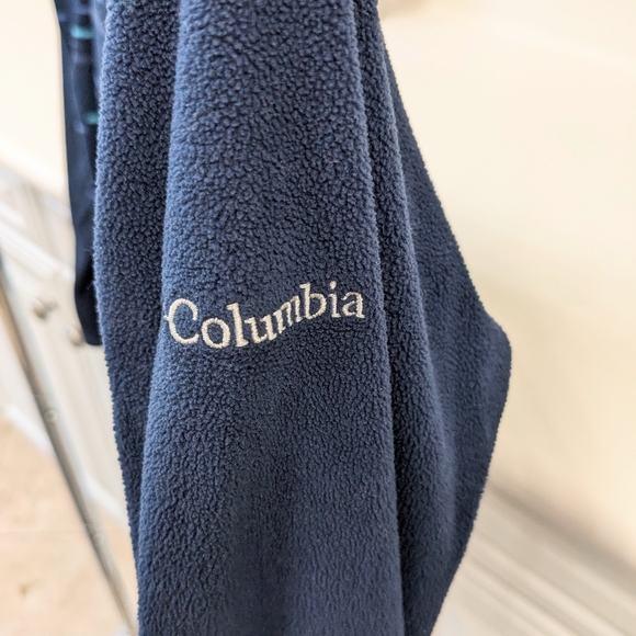 ⭐Girls Columbia Fleece Pullover sweater quarter zip size 14/16⭐ Navy Blue - Picture 5 of 6